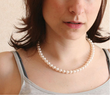 真珠スタイルネックレスモデル